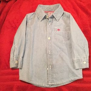 Girls. Carter’s light denim long sleeve shirt